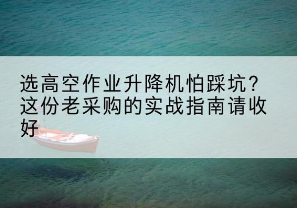 天峨高空作业升降机厂家推荐-选高空作业升降机怕踩坑？这份老采购的实战指南请收好